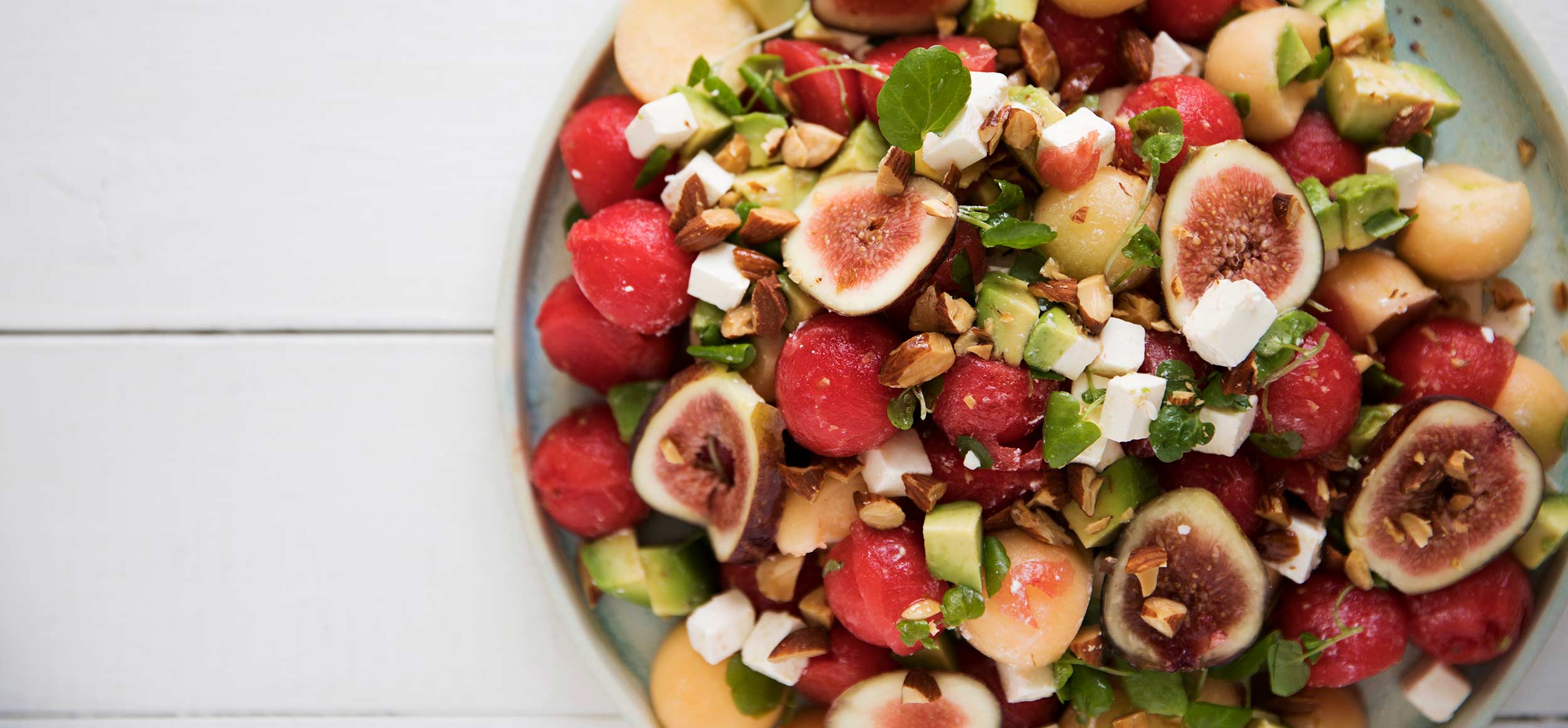 Melonensalat mit Balsamico Dressing ohne Zucker