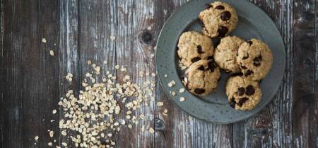 Haferkekse ohne Zucker mit Schoggi