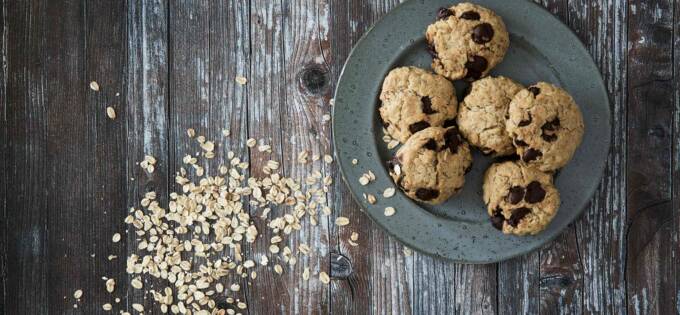 Haferkekse ohne Zucker mit Schoggi