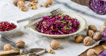 Salade de chou rouge fruitée