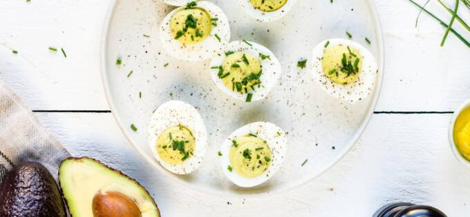 Avocado deviled eggs