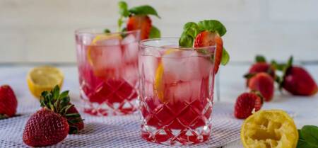 Limonade au sirop de fraise