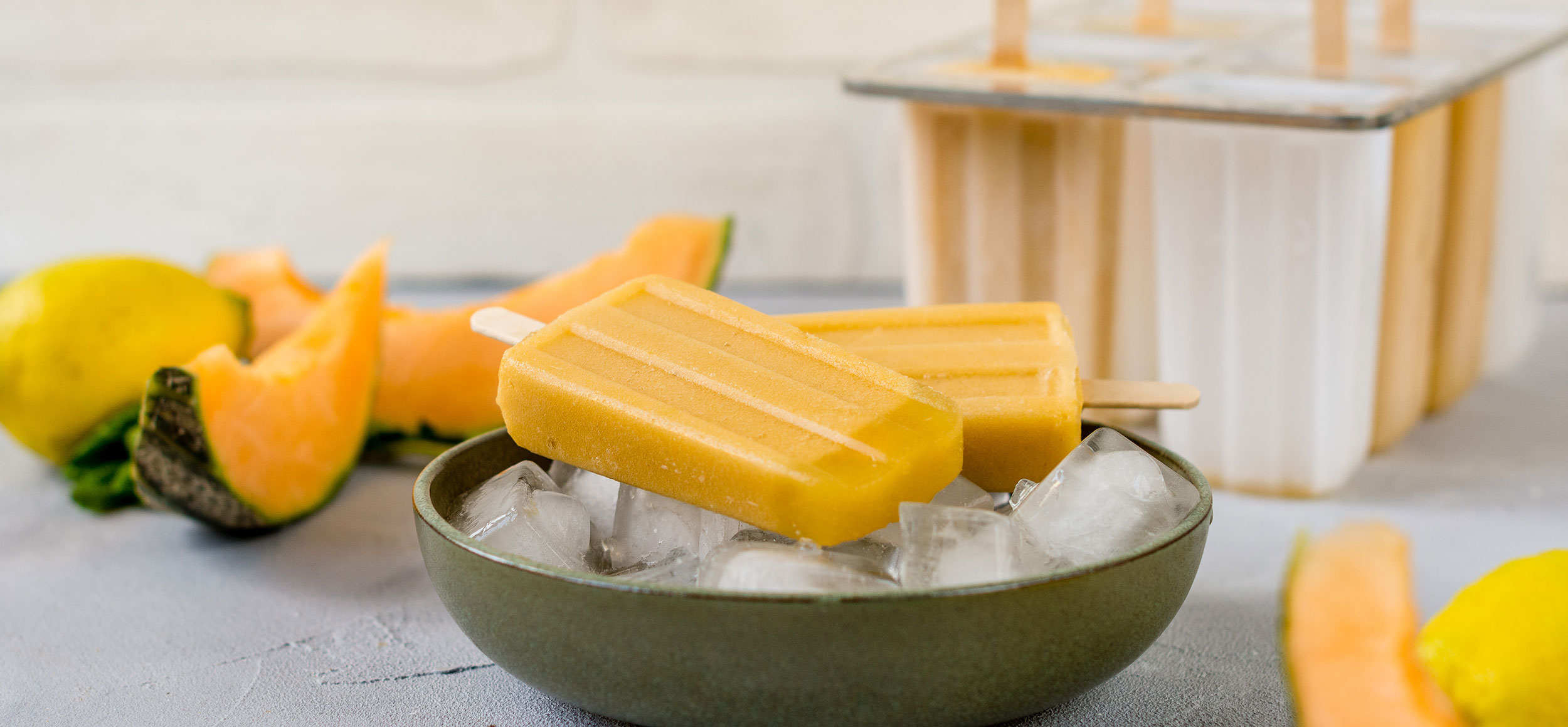 Glace melon et menthe en batonnet