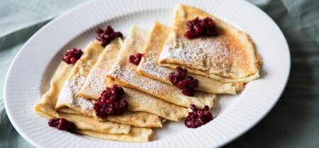 Crepes mit Preiselbeeren