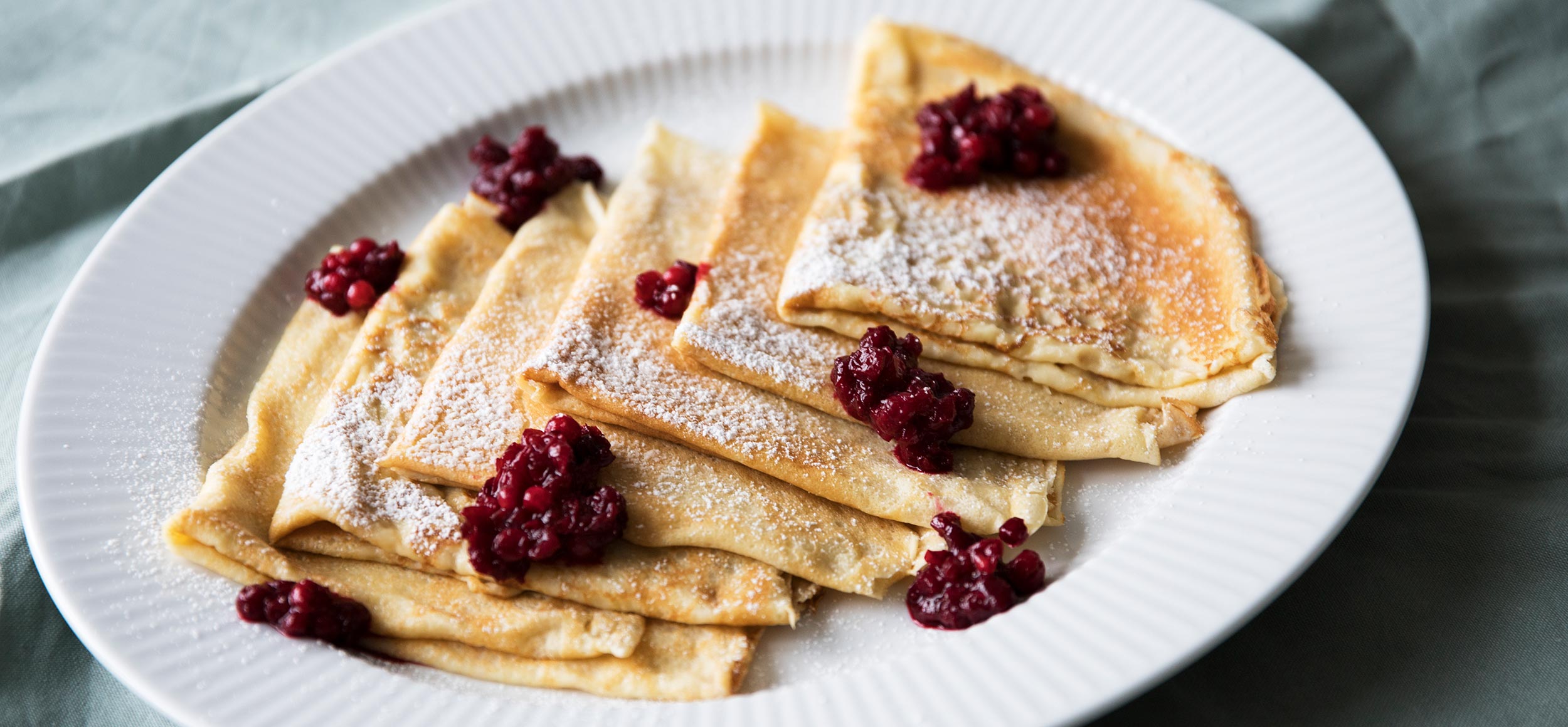 Crepes mit Preiselbeeren