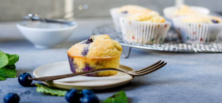 Low carb Blaubeermuffins ohne Zucker