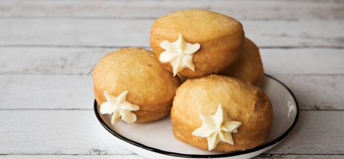 Beignets a la vanille creme