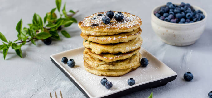 Pancakes mit Blaubeeren